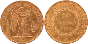 20 francs or Génie 1848 SUP droit et revers