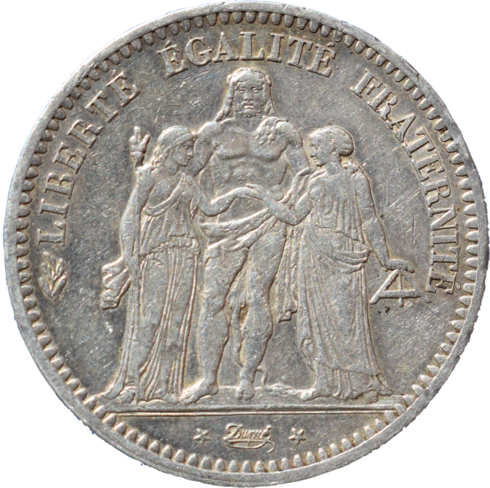 5 francs Hercule 1849 A droit