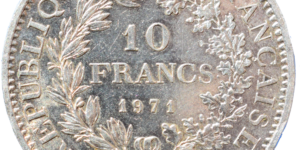 10 francs Hercule 1971 revers