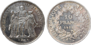 10 francs Hercule 1971 droit et revers