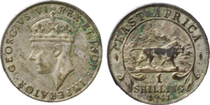 1 shilling 1941 I George VI East Africa droit et revers