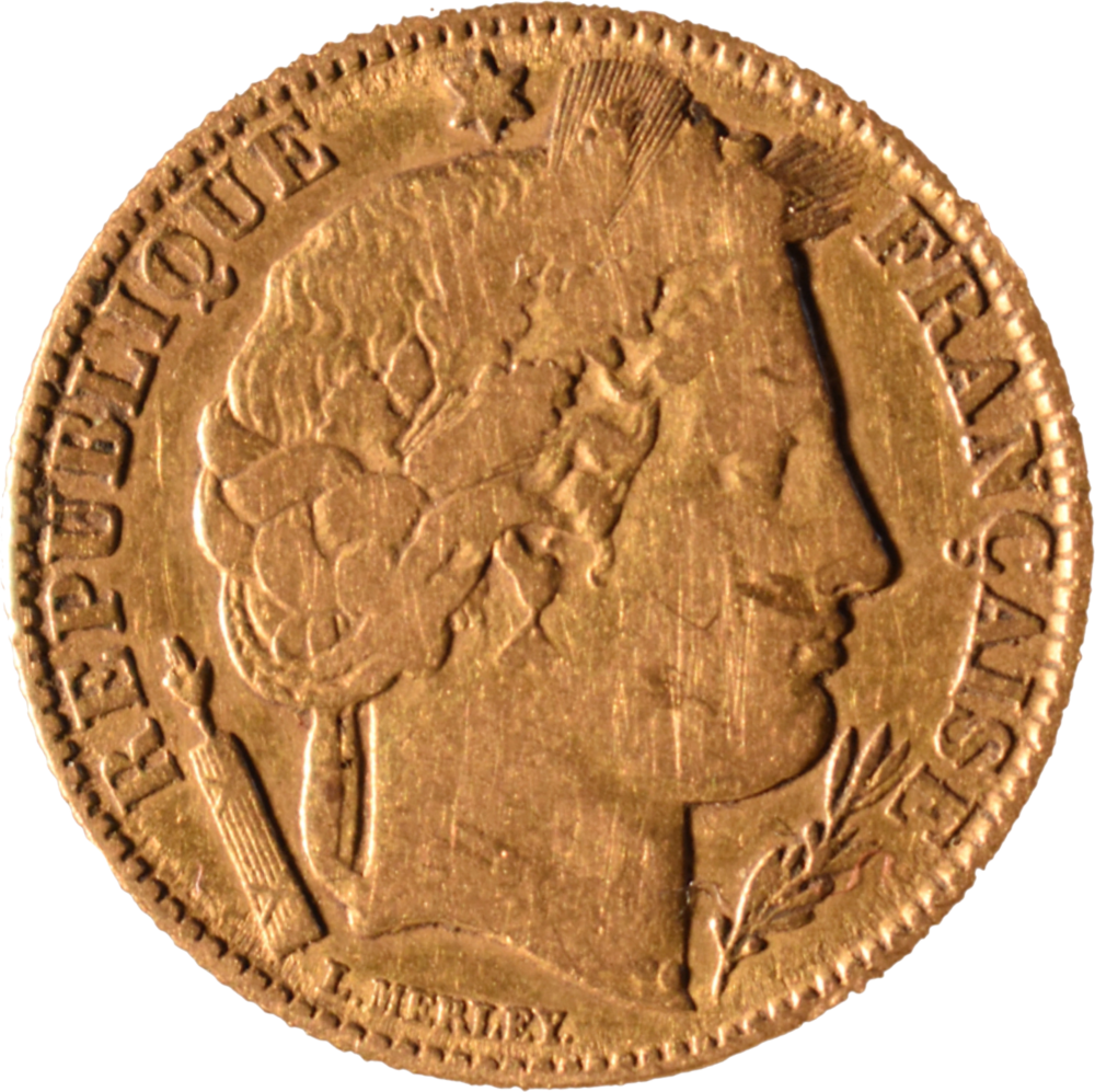 10 francs Cérès 1849 A droit