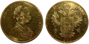 4 ducats or Franz Joseph I 1915 droit et revers