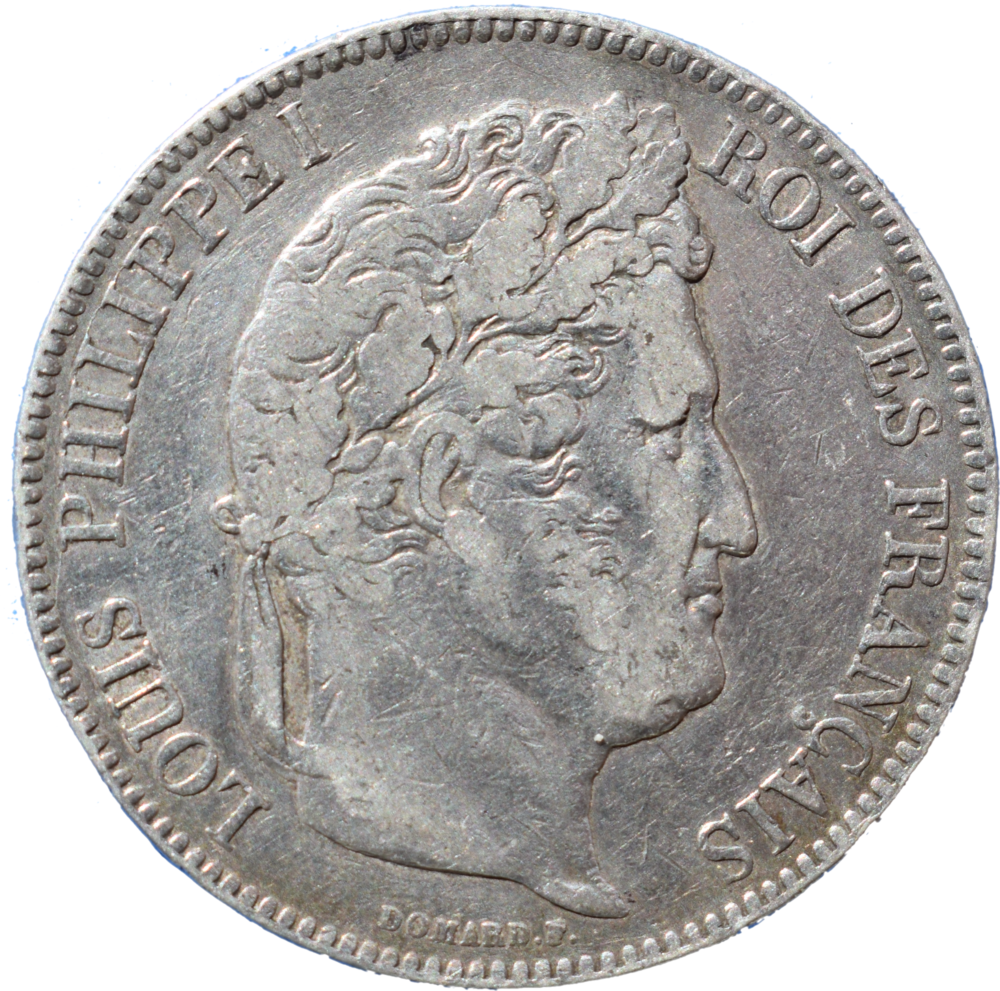 5 francs 1843 B Louis-Philippe I droit