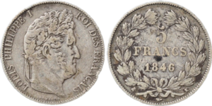 5 francs 1846 K Louis-Philippe I droit et revers