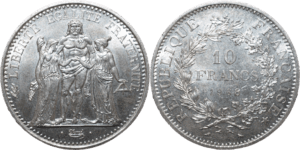 10 francs Hercule 1968 droit et revers