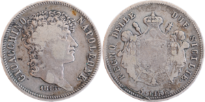 5 lire Gioacchino Napoleone Joachim Murat 1813 « fautée » droit et revers