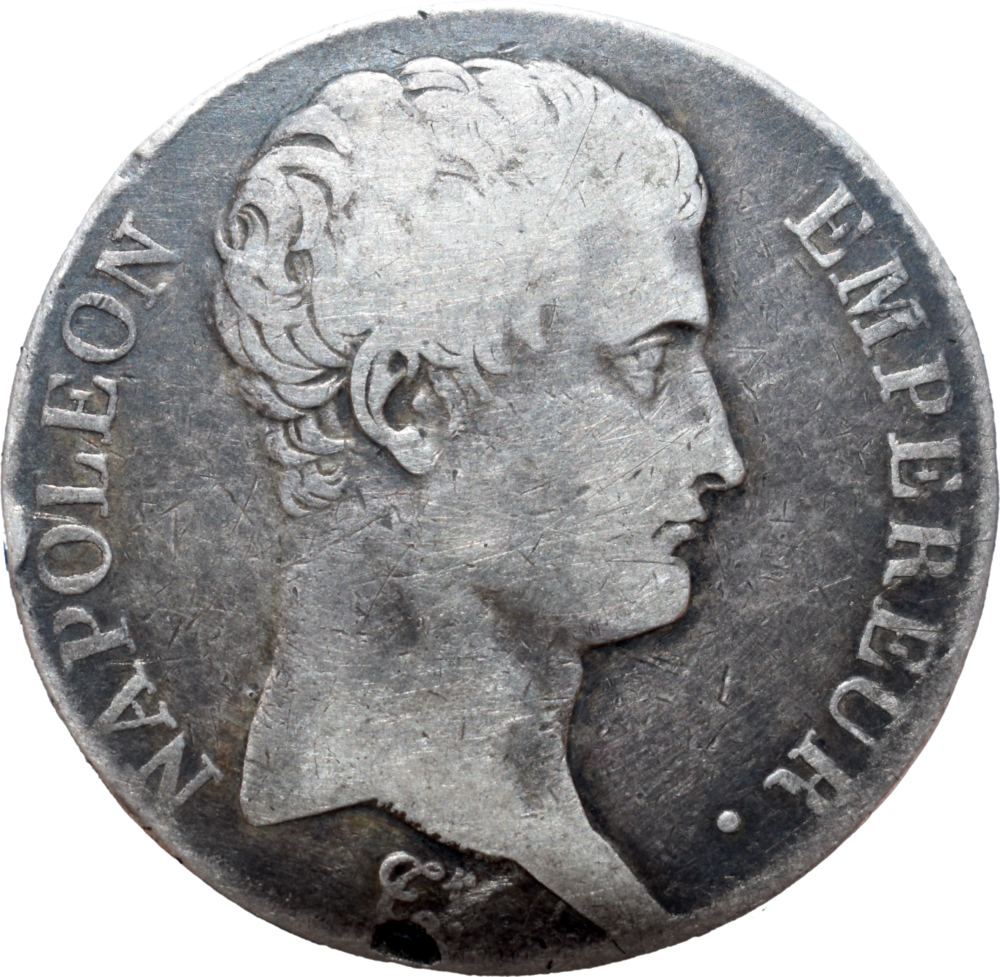 5 francs Napoléon Empereur 1806 M droit