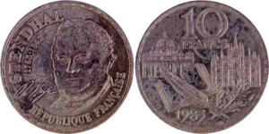 10 francs Stendhal 1983 droit et revers