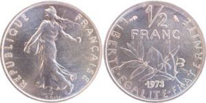 1/2 franc 1973 FDC droit et revers