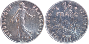 1/2 franc 2000 FDC droit et revers
