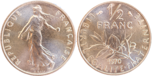 1/2 franc 1970 FDC droit et revers