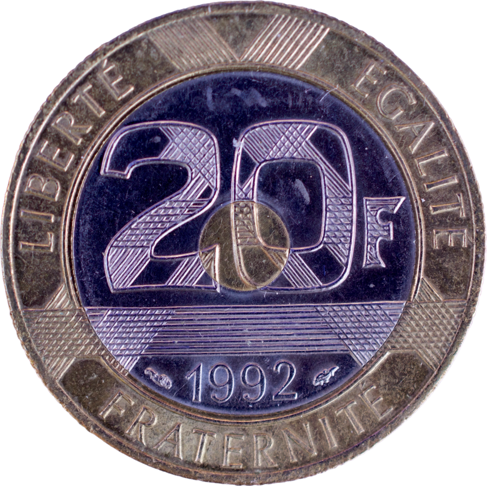 20 francs Mont Saint-Michel 1992 revers