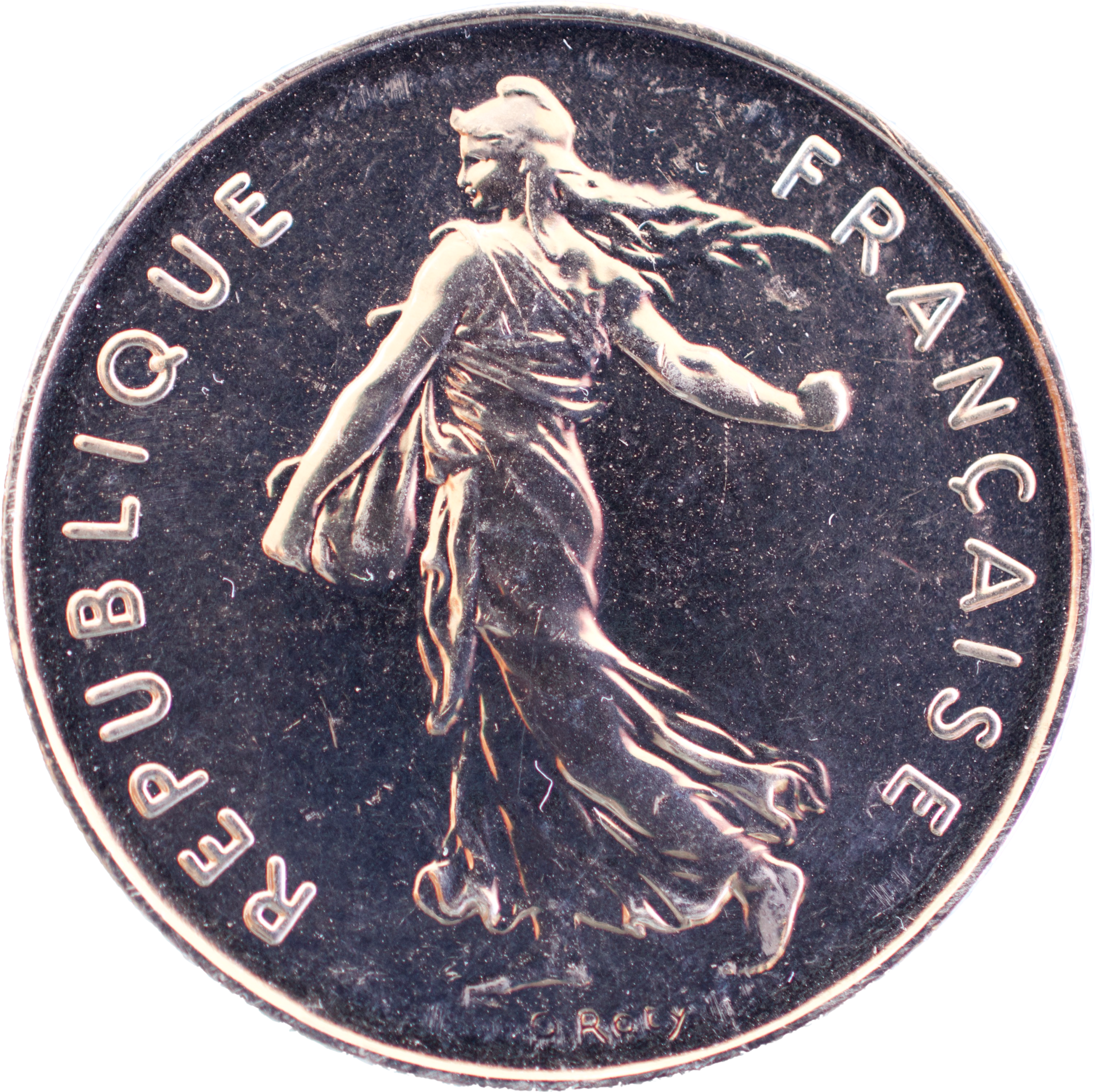 5 francs Semeuse 2001 BU/FDC cupro-nickel droit