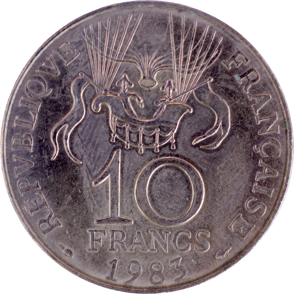 10 francs Conquête de l’espace 1983 revers