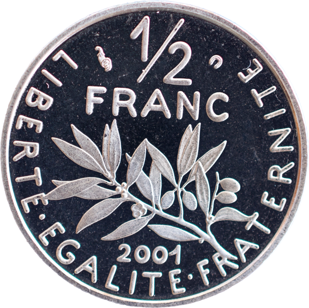 1/2 franc 2001 BE / FDC revers