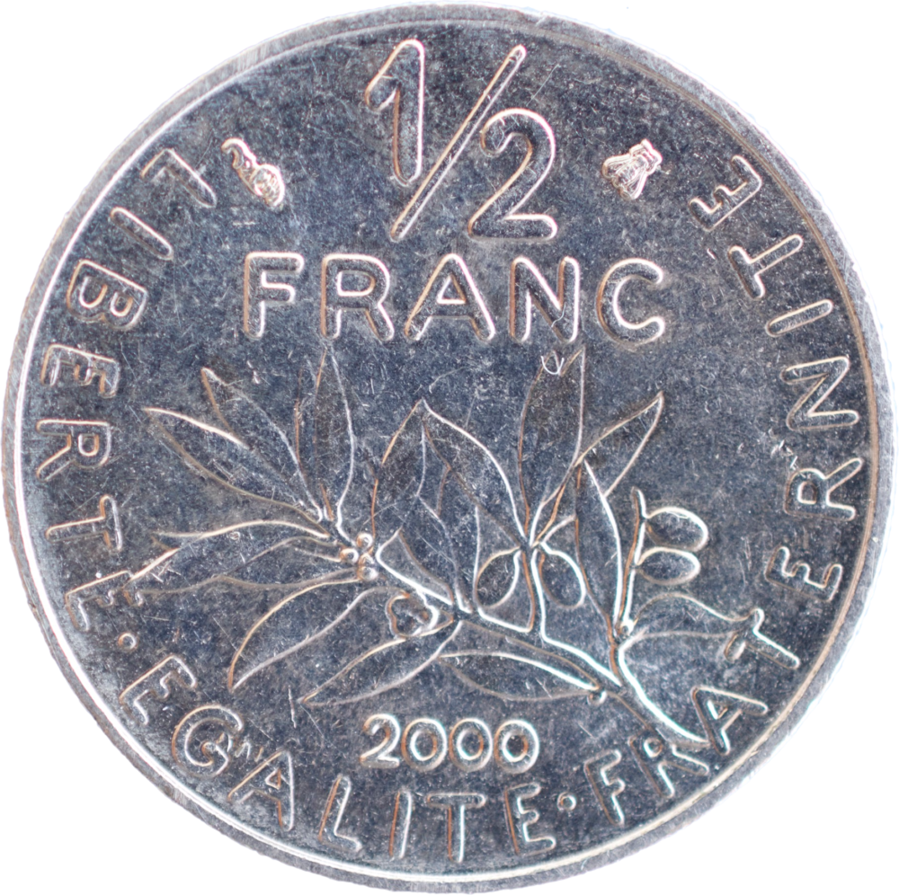 1/2 franc 2000 FDC revers