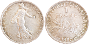 1 franc Semeuse 1920 droit et revers