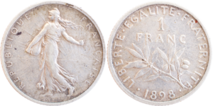 1 franc Semeuse 1898 droit et revers