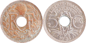 5 centimes Lindauer 1934 FDC droit et revers