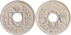 5 centimes Lindauer 1924 Poissy FDC « Fautée » droit et revers