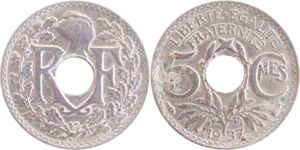 5 centimes Lindauer 1937 SUP droit et revers