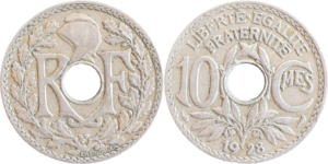 10 centimes Lindauer 1928 TTB droit et revers