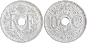 10 centimes Lindauer 1946 B SUP droit et revers