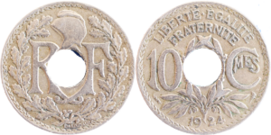 10 centimes Lindauer 1924 Poissy TTB droit et revers