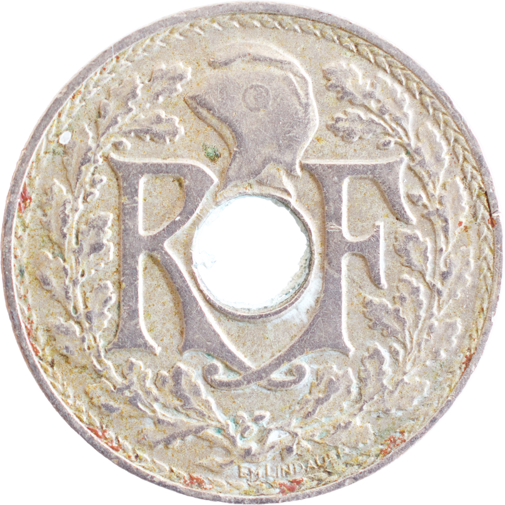 5 centimes Lindauer 1923 Poissy droit