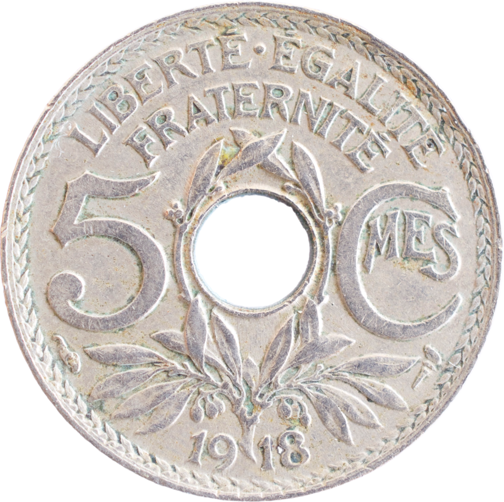 5 centimes Lindauer 1918 SPL revers