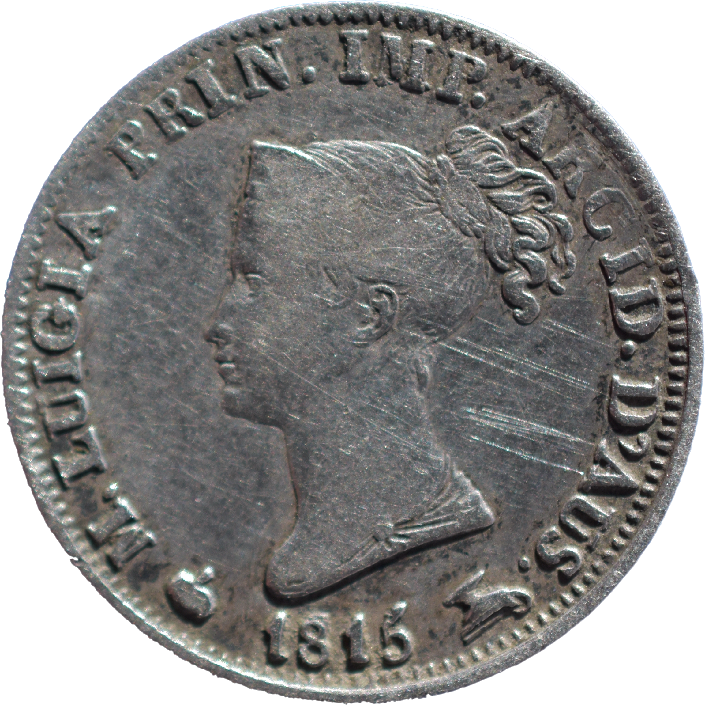 5 soldi Marie-Louise d’Autriche 1815 M Milan TTB droit