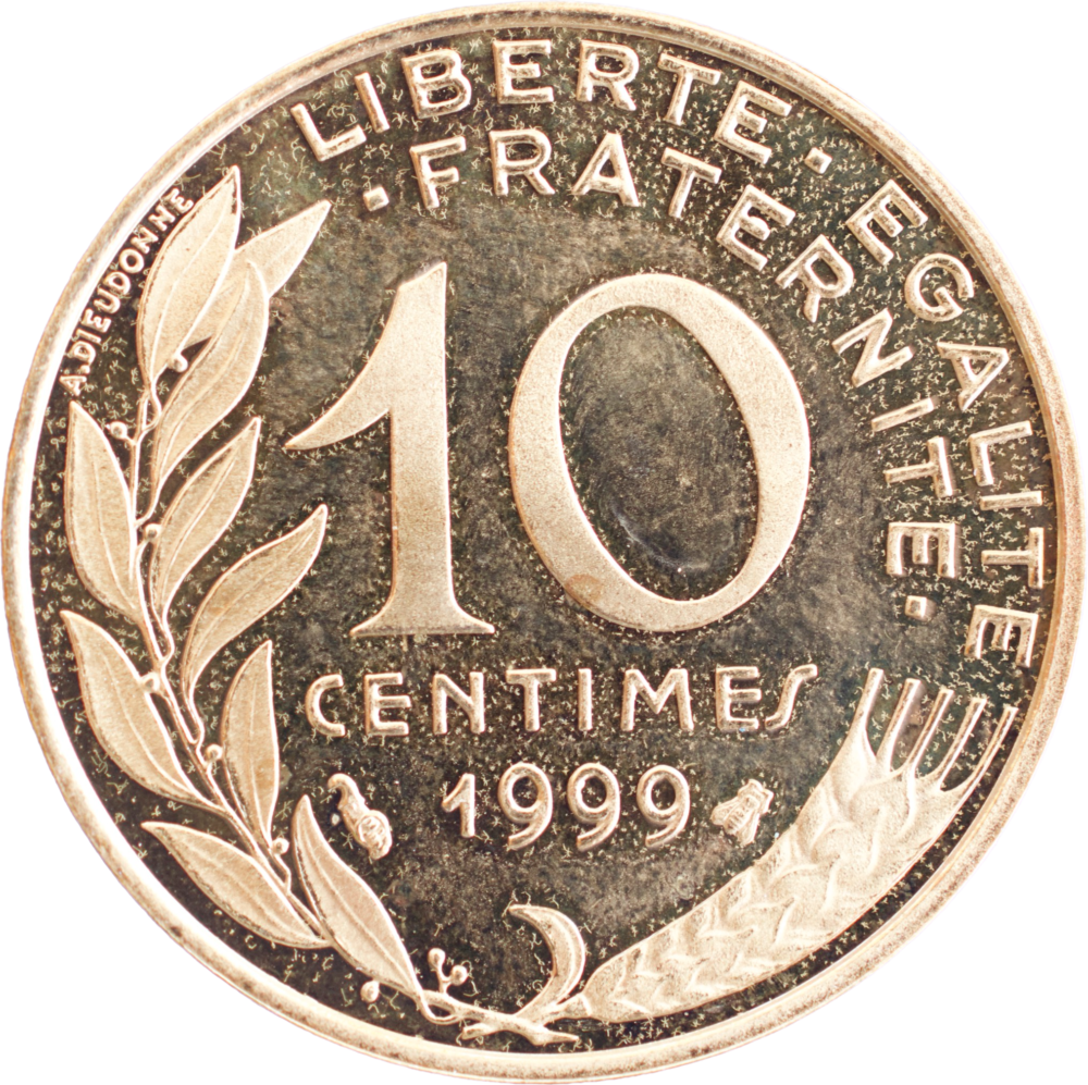 10 centimes Marianne 1999 BE / FDC revers