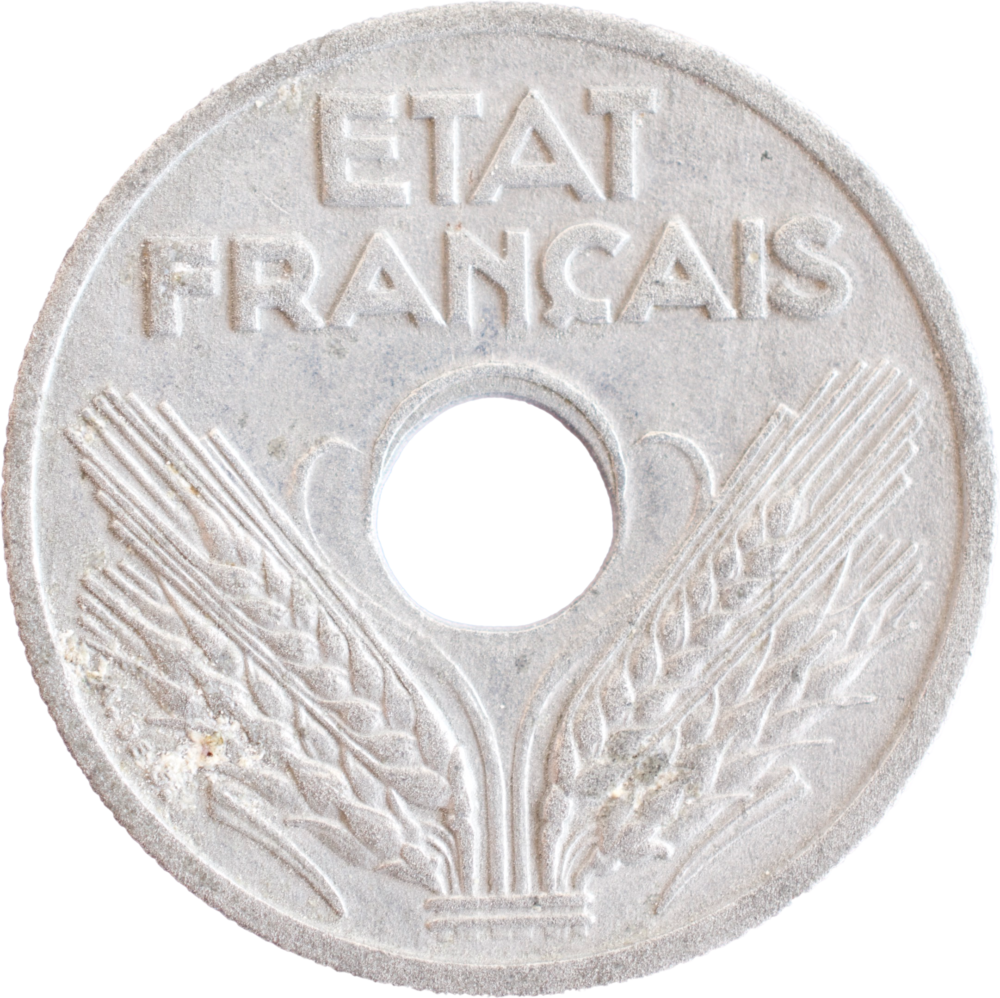 10 centimes Etat Français 1943 « Fautée » SPL droit