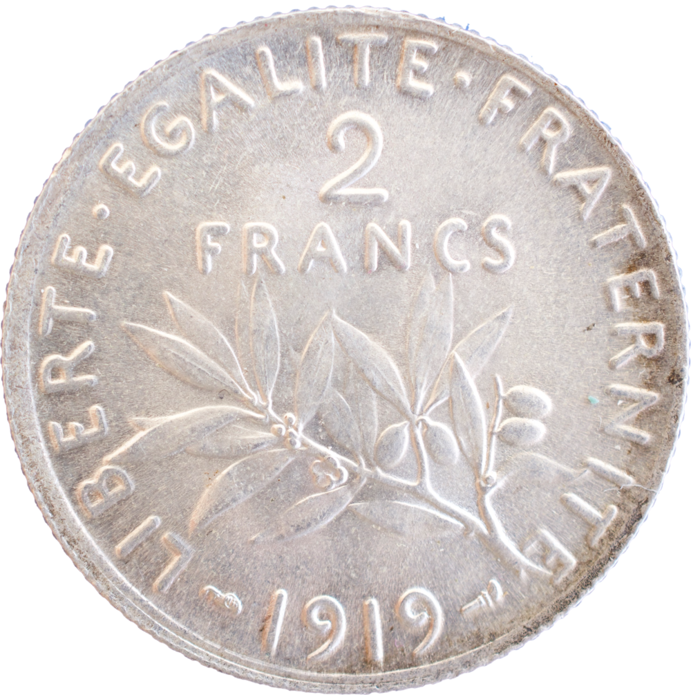 2 francs Semeuse 1919 revers