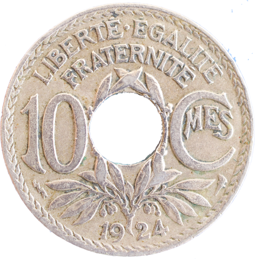 10 centimes Lindauer 1924 Poissy TTB revers