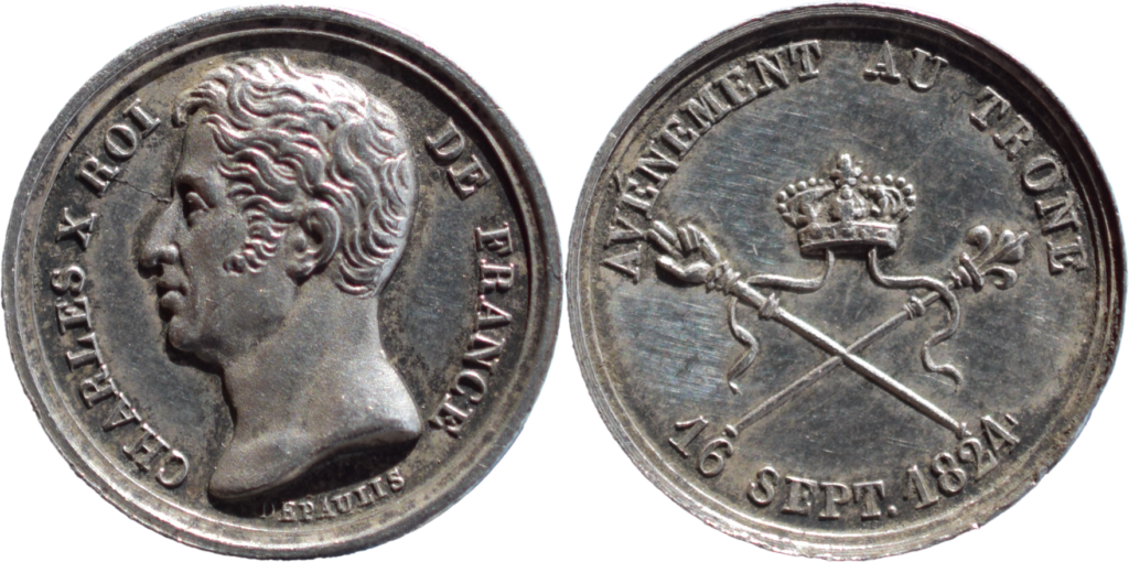 « Quinaire » Avénement de Charles X 1824 FDC Parlons Monnaies