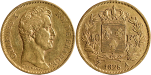 40 francs Charles X 1828 A TTB droit et revers