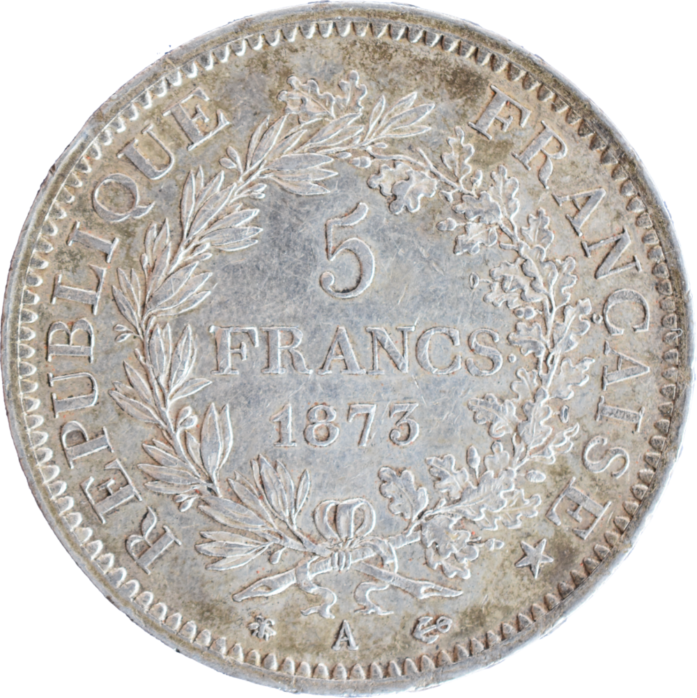 Lot de 3 monnaies de 5 francs IIIe République TTB / SUP revers 1