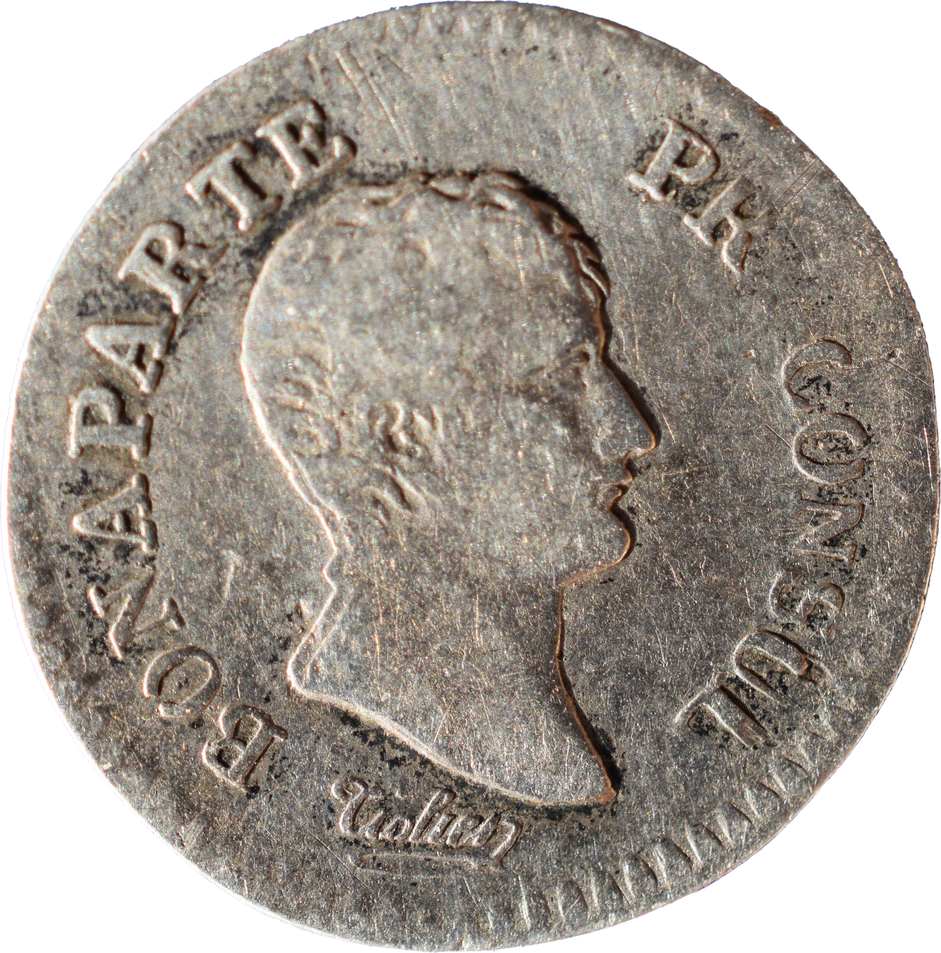 Quart de franc République Française Bonaparte premier Consul AN 12 (1803-1804) TB droit