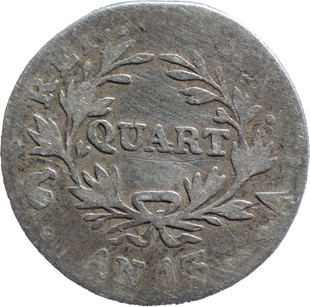 Quart de franc République Française, Napoléon Empereur AN 13 (1804-1805) B revers