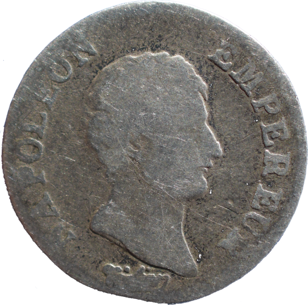 Quart de franc République Française, Napoléon Empereur AN 13 (1804-1805) B droit