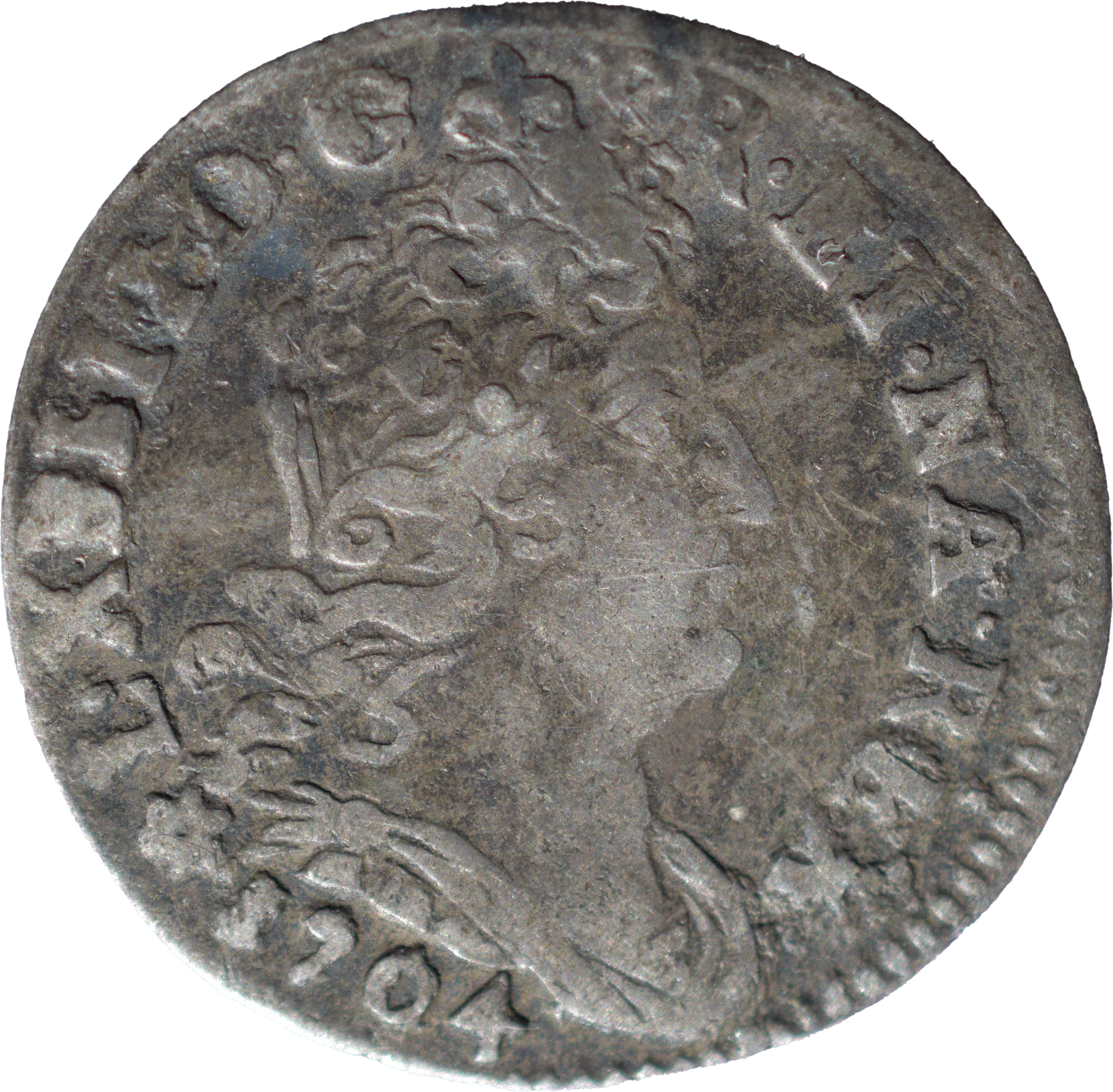 5 sols aux insignes Louis XIV 1704 BB Strasbourg TTB droit