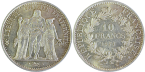 10 francs Hercule 1971 SUP+ droit et revers