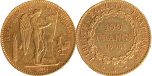 100 francs Or Génie 1905 A droit et revers