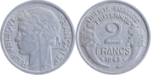 2 francs Morlon 1945 C TTB droit et revers