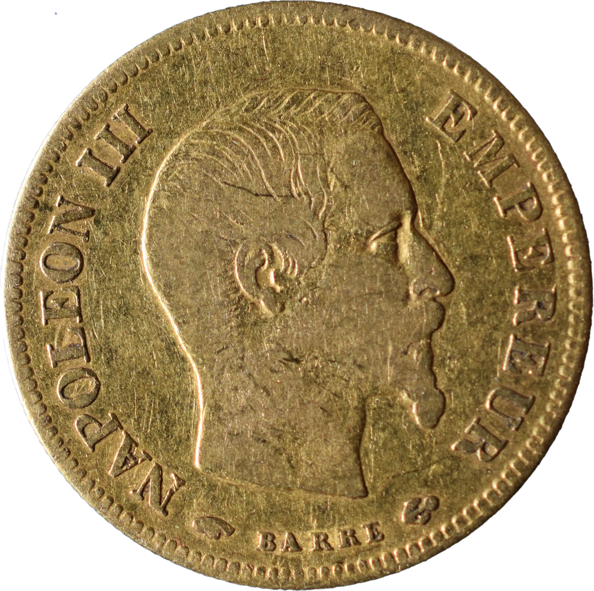 10 francs Napoléon III 1856 A TB droit