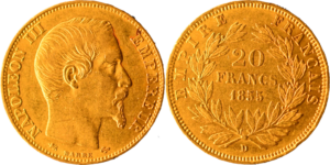20 francs Napoléon III 1855 D SUP droit et revers