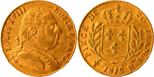 20 francs Louis XVIII1815 R SUP droit et revers