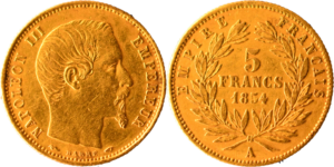 5 francs Napoléon III 1854 A petit module SUP tranche cannelée droit et revers